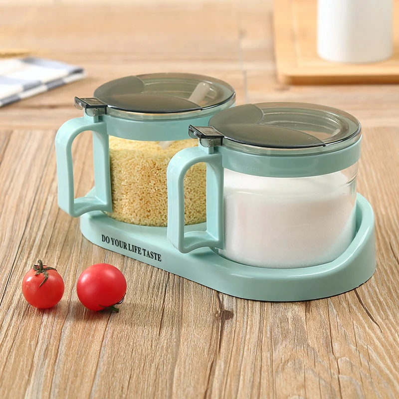 Прозрачная полка для приправ горшки специй контейнер хранения банки с крышкой и