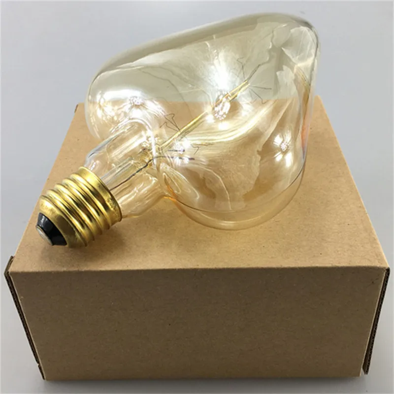 10 шт. 40 Вт Классическая Винтаж ретро Edison LED светильник E27 нити с сердцем