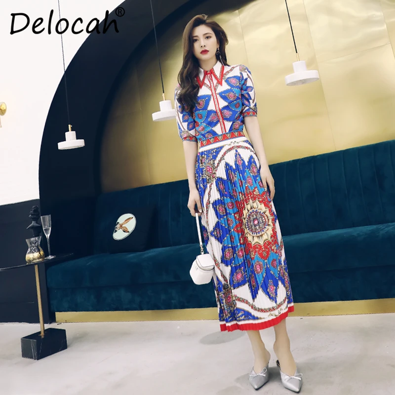 Delocah женский весенне летний комплект модной дизайнерской одежды с коротким