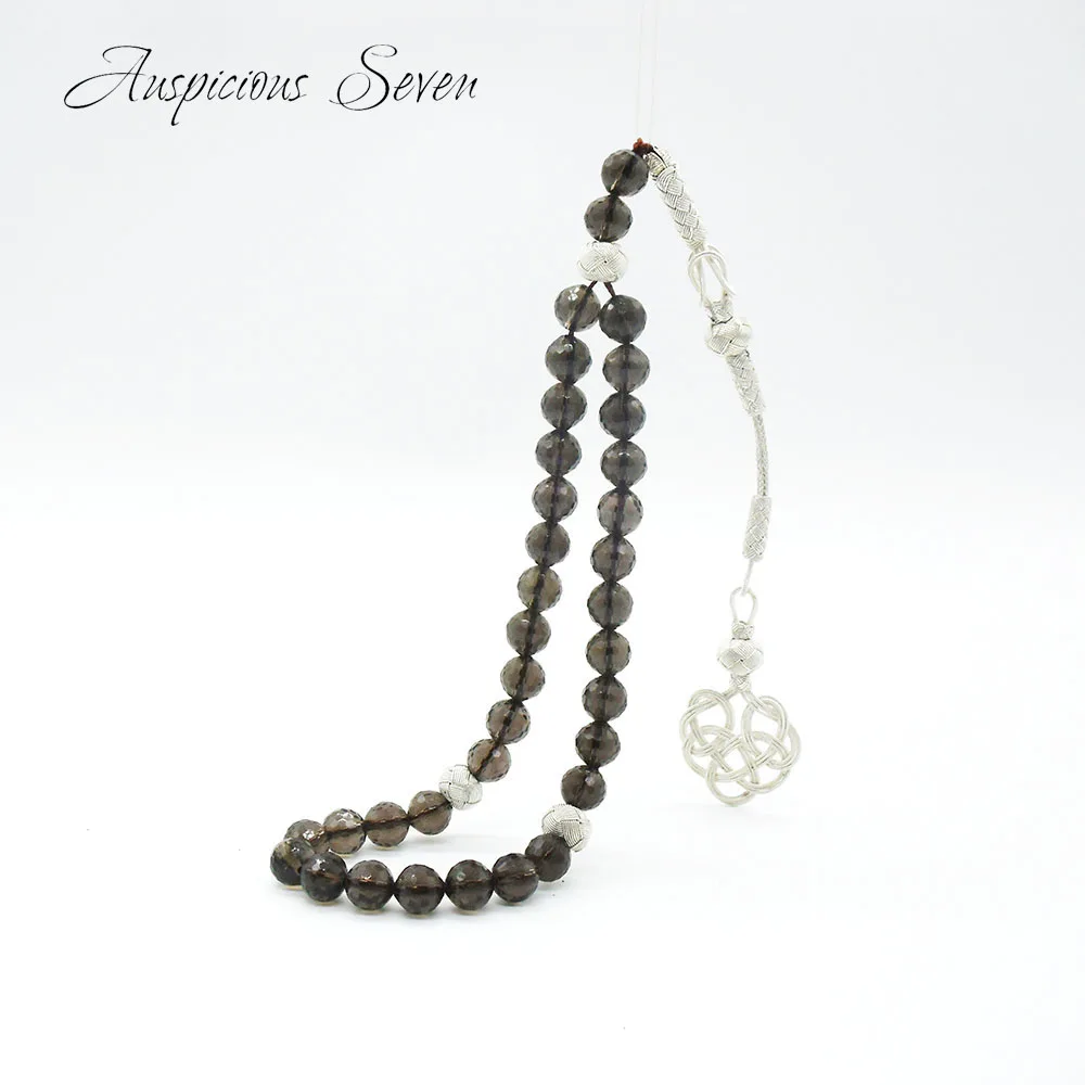 Мусульманские четки/натуральный чай кристалл (дымчатый кварц) 33 Tasbih исламский/1000