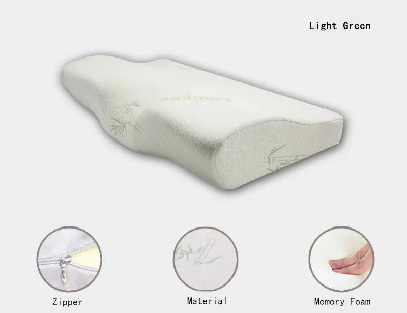 Light Green Питер Ханун в форме бабочки подушки с эффектом памяти расслабить шейный позвоночник для взрослых Здоровье медленный отскок подушка для шеи из пенопласта 036 - Цвет: Light Green