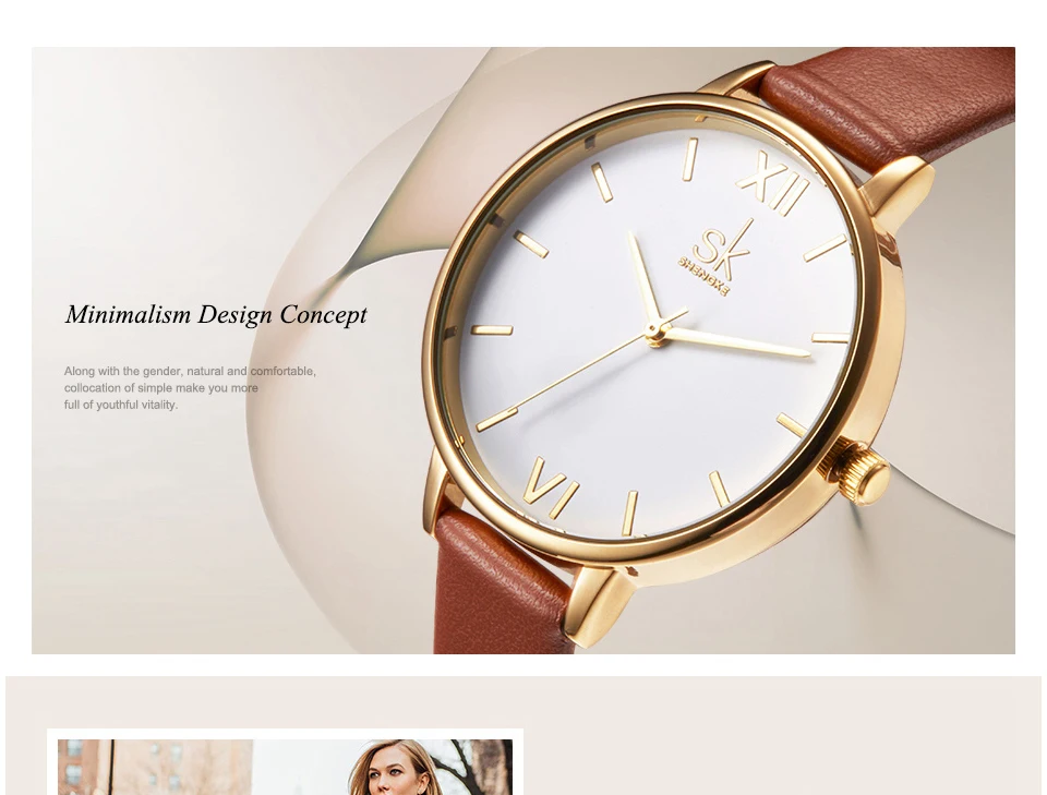 Shengke модные часы женские повседневные кожаные Наручные часы Reloj Mujer SK Роскошные Кварцевые женские часы Montre Femme