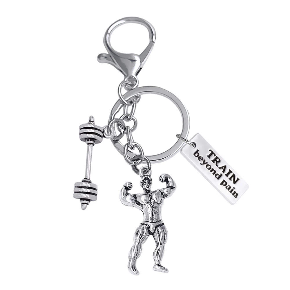 Популярная Мотивационная металлическая бирка комбинация фитнес подвеска в