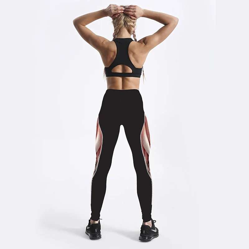 NORMOV New Women Unique Design Leggings Highwaist Skinny Black Fitness Casul Fashion Print Slimfit | Женская одежда