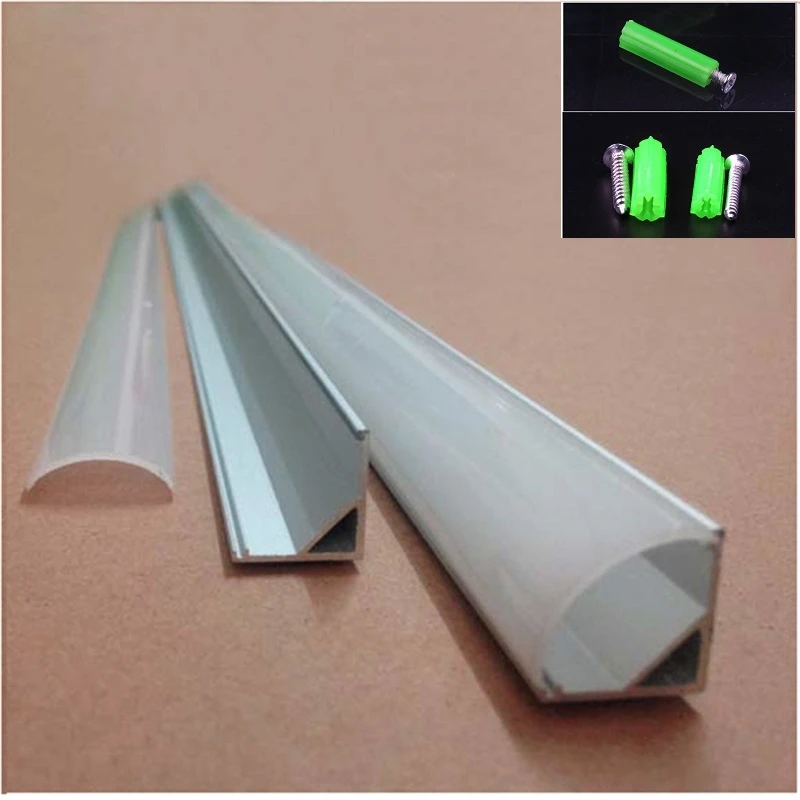 2-30Pcs/Lot 20Inch 50cm Led Aluminium Profile For 3528/5050/2835/5630 Strip 45degree Corner Channel With Cover Bar Light | Освещение