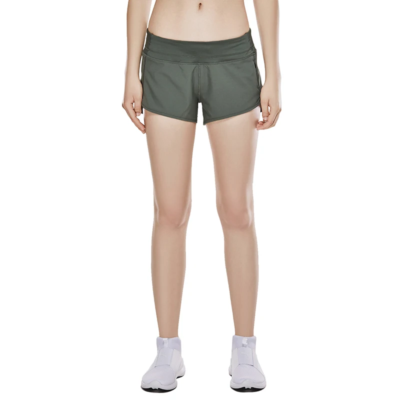 Olive Green04 CRZ YOGA женские спортивные шорты для тренировок и бега с карманом на молнии-2,5 дюйма - Цвет: Olive Green04