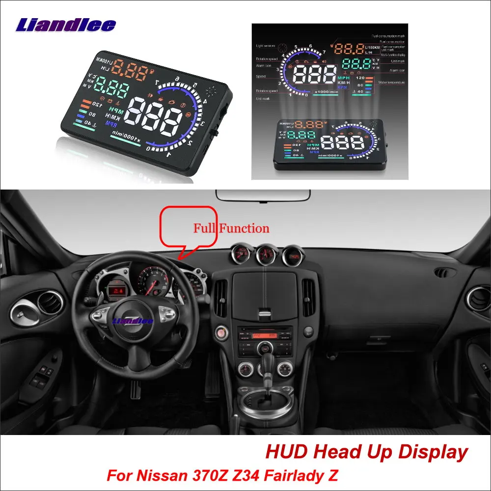 

Liandlee Car Head Up Display HUD For Nissan 370Z Z34 Fairlady Z 2010-2018 Dynamic Driving Computer HD Projector Screen Detector