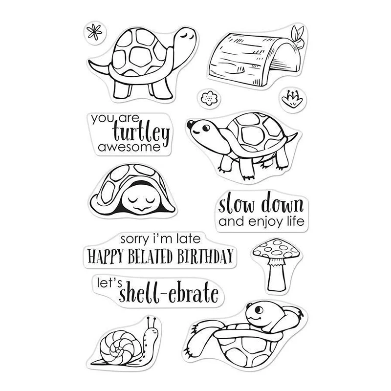 

tortoise Transparent Clear Silicone Stamp/Seal for DIY scrapbooking/photo album Decorative clear stamp