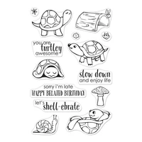 tortoise transparent clear silicone stampseal for diy scrapbookingphoto album decorative clear stamp