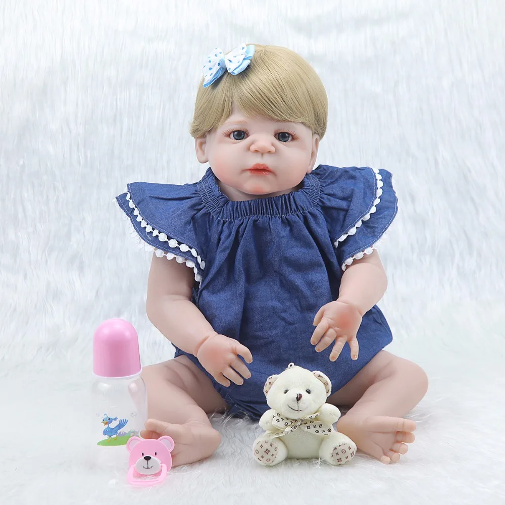Forrsdor 57 см Новинка bebe bonecas короткие коричневые волосы для маленьких девочек с