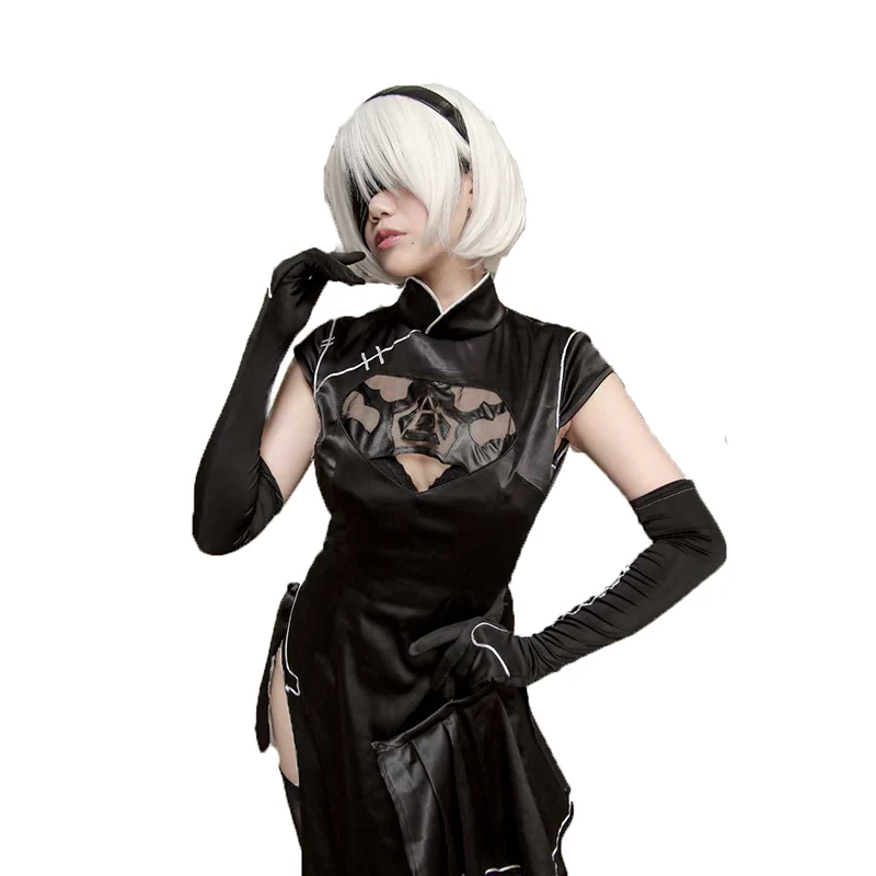 2B NieR Automata Йорга № 2 Тип B Униформа костюм-Чонсам для косплея