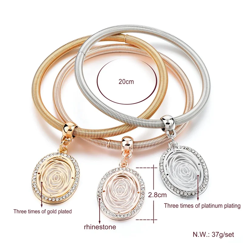 3 шт./комплект женский браслет ручной работы с кристаллами