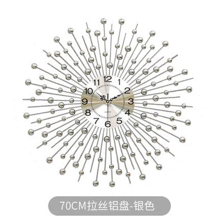 Z 7070CM Европейские красивые креативные настенные часы из кованого железа, современный дом, гостиная, немые часы, Простые Модные декоративные кварцевые часы - Цвет: Z 7070CM