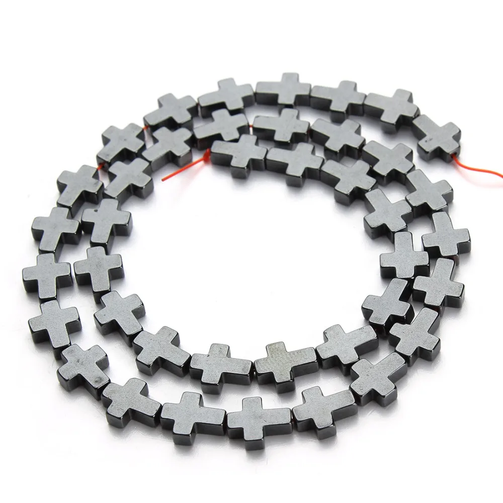 1strand/lot 2019 New Not Magnetic 8x8mm Natural Black Hematite Stone Double Hole Square Loose Spacer Beads DIY Jewelry Wholesale | Украшения