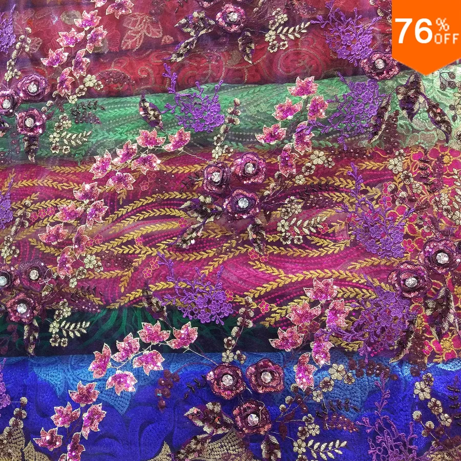 Сложная вышивка ручная работа настоящий 3D бисер камень на материале платье шитье