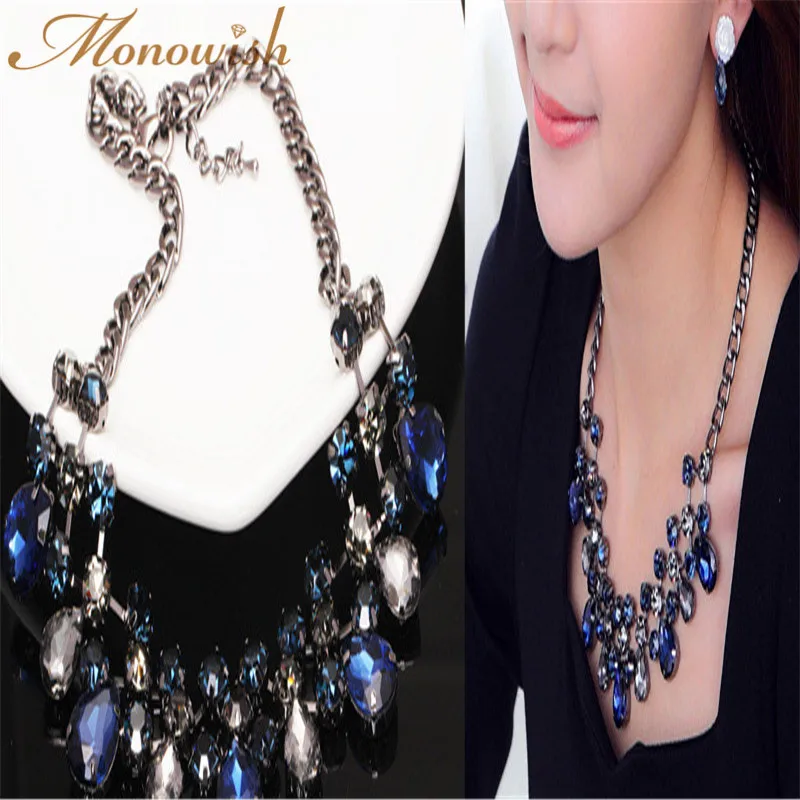 Monowish новый ретро капли воды Короткое декоративные Цепочки и ожерелья высокого