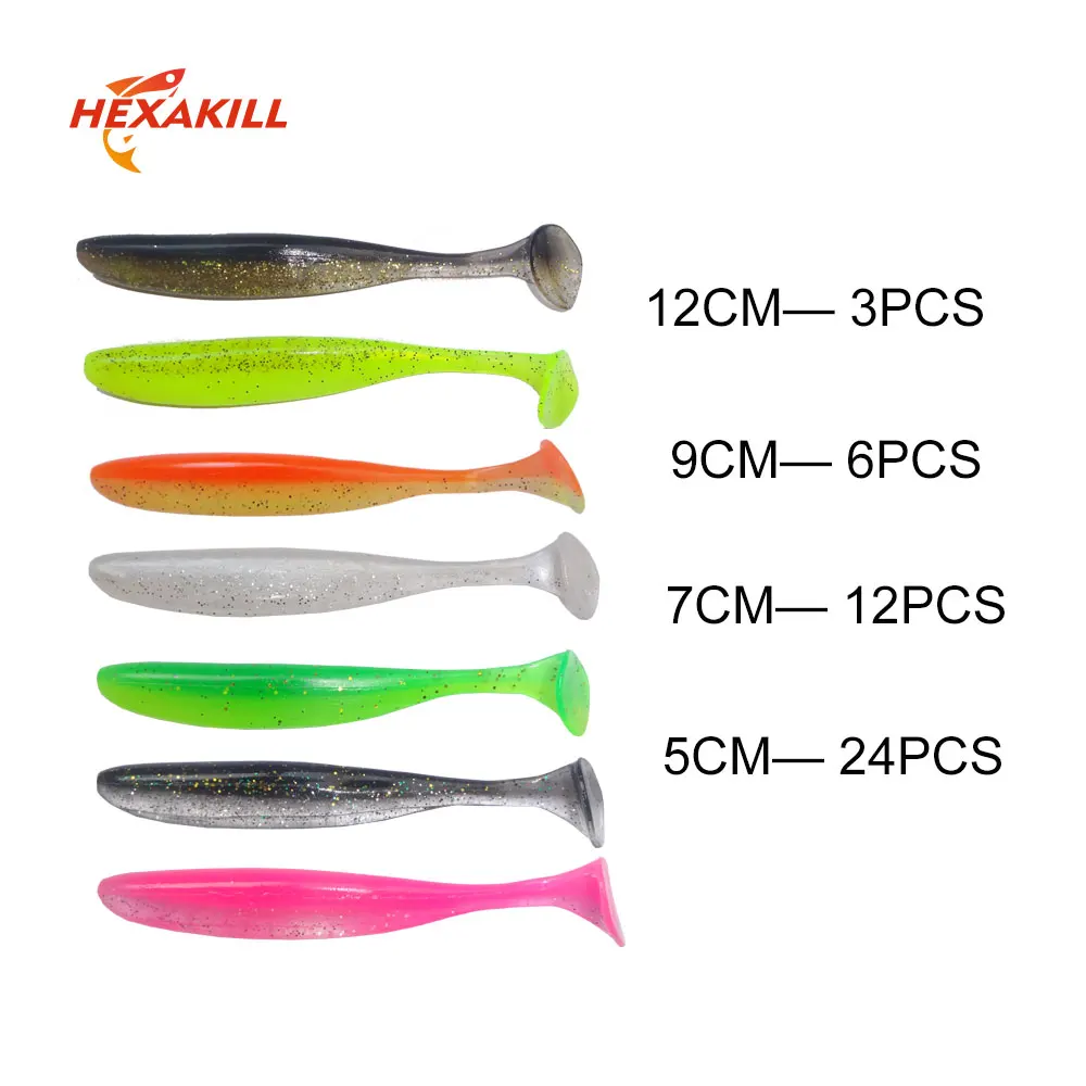 Hexakill Мягкая приманка 5 см/7 см/9 см/12 см резиновая приманка для рыбалки Shad Swimbaits силиконовая Приманка Мягкая приманка для окуня щуки