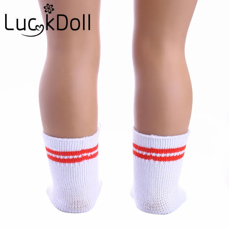 Носки LUCKDOLL в полоску размер 18 дюймов американская кукла 43 см аксессуары для