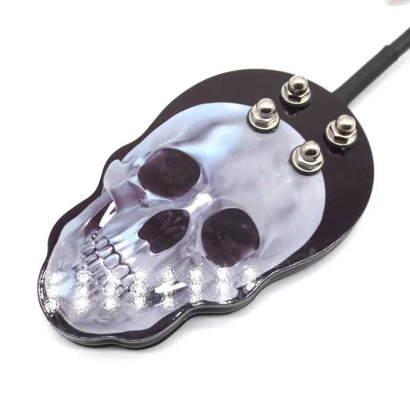 Handmade Stainless Steel Tattoo Foot Pedal Switch with Custom Skull Design