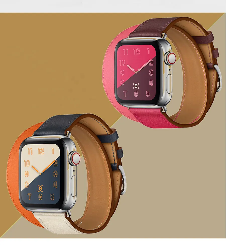 Ремешок для Apple watch band 44 мм 40 мм iwatch series 4 3 2 band 42 мм 38 мм Натуральная кожа один тур наручные браслеты аксессуары