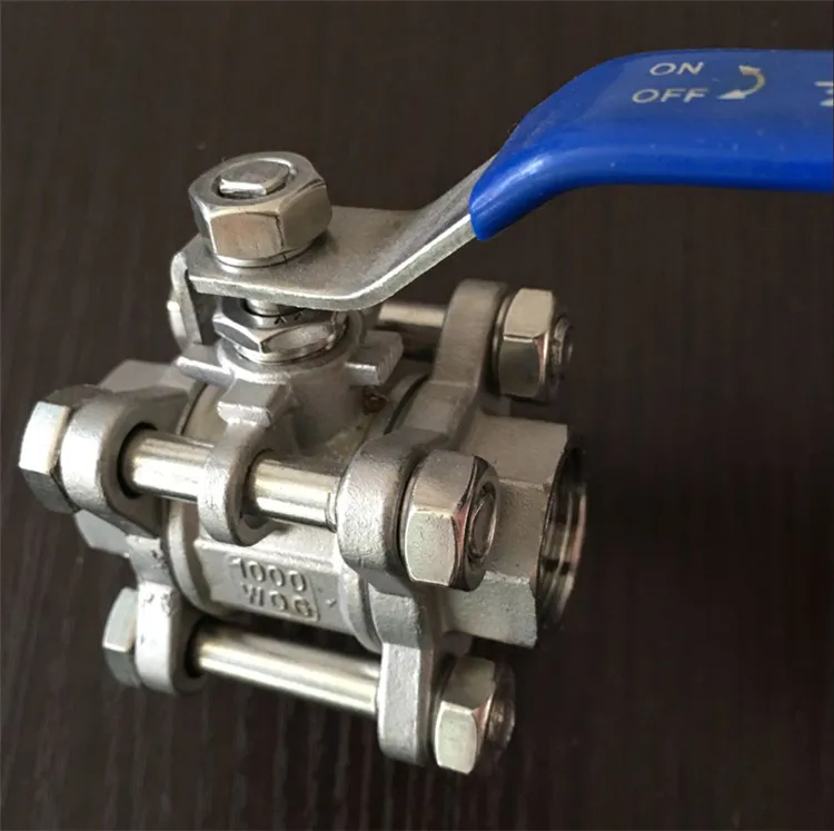 Трехходовой 1/4 &quotDN8 304 NPT резьба из нержавеющей стали шаровой клапан|Шарики