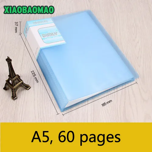 А5, 20 страниц/30 страниц/40 страниц/60 страниц, папка для документов, папка для сортировки файлов, практичные принадлежности для офиса и школы - Цвет: 60 Page