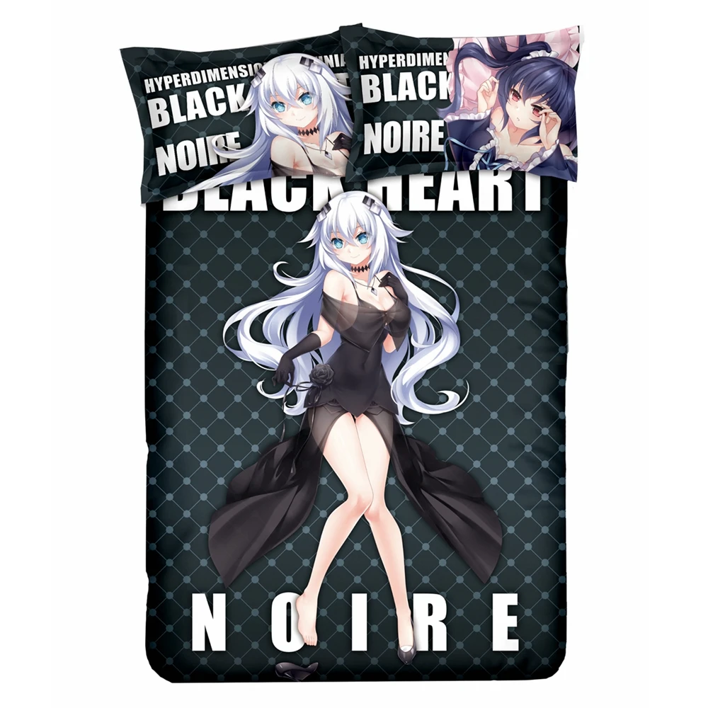 Аниме Neptunia Черное сердце Noire Choujigen игры Нептун кровать плоский набор Стёганое