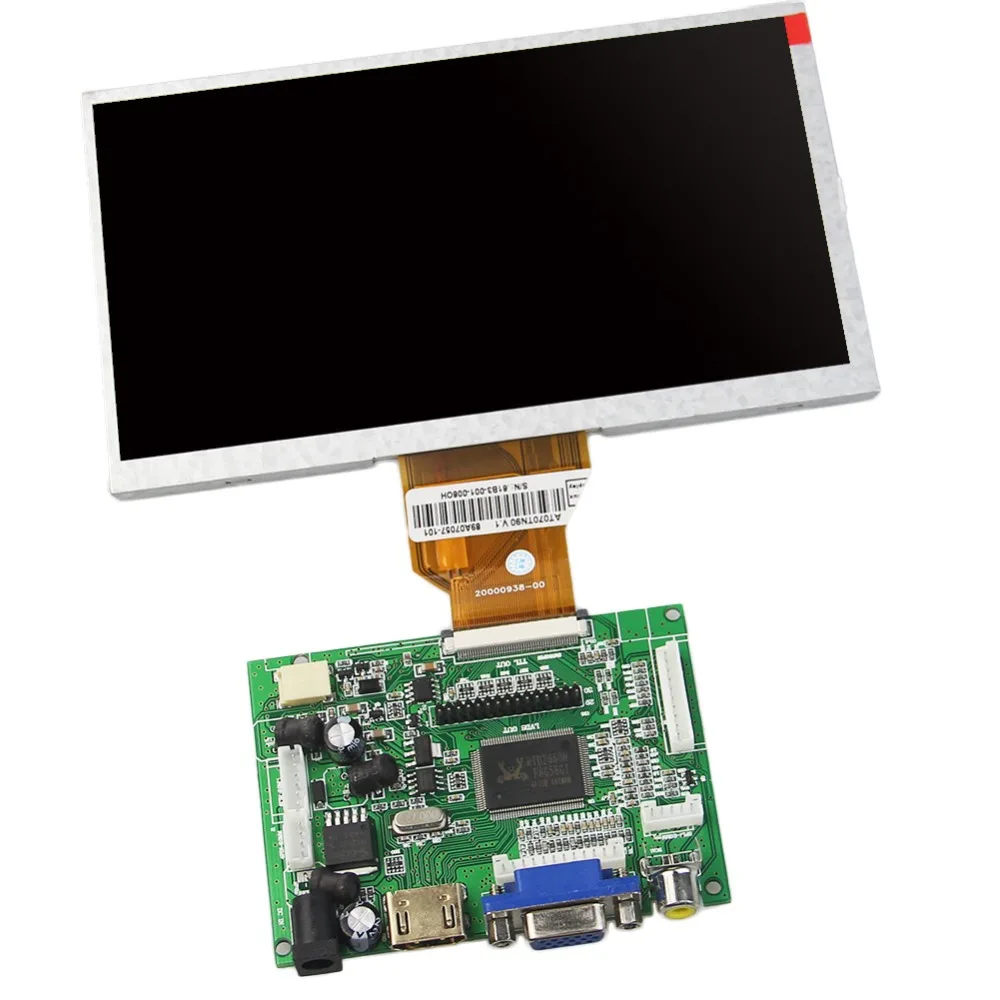 7 дюймов для Raspberry Pi 3 ЖК экран матрица TFT монитор AT070TN90 с HDMI VGA AV вход драйвер платы