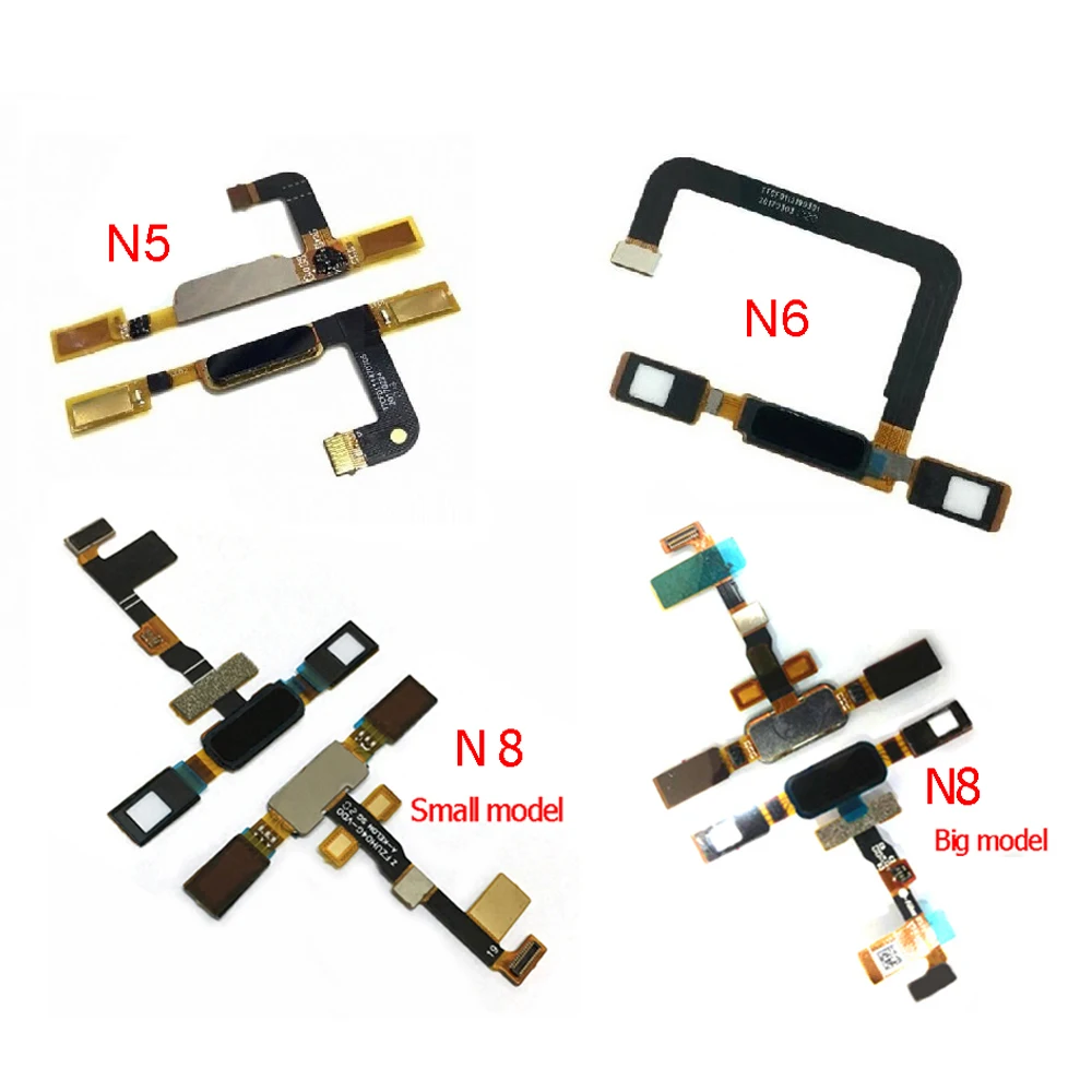 Кнопка Домой, отпечаток пальца, гибкий кабель для Nokia 5, 6, 6,1, 7, 8X5, X 6, 5,1, 6,1 Plus, сенсорный ID, возврат в меню, датчик, шлейф, лента, запасные части