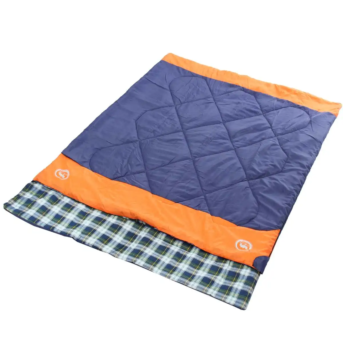 

3 in 1 Outdoor Camping Sleeping Bag Ultralight 2 Person Envelope Lovers Sleeping Bag Spring Autumn (185+35)*150cm
