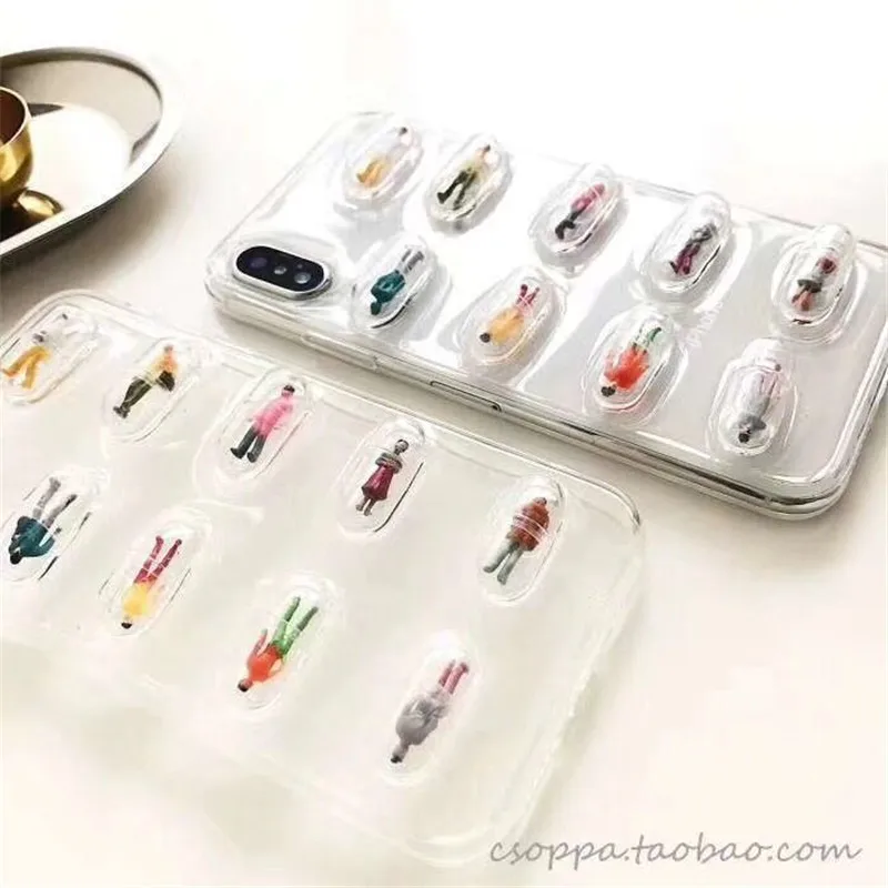 DISCASE стильный Забавный 3D чехол для телефона iphone XS XR Max X 7 8 6 6s plus прозрачный мягкий