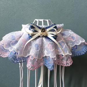 Ожерелье ручной работы для щенков и собак, галстук-бабочка, ошейники для домашних животных, Рождественский фестиваль, Кружевной Галстук, аксессуары для домашних животных