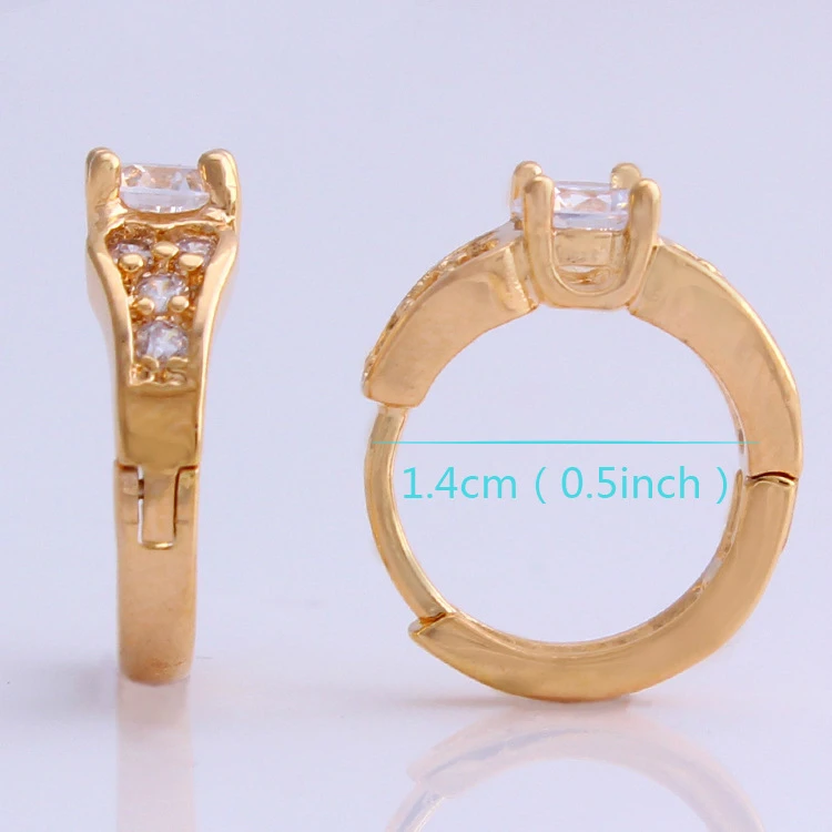 Liffly Европейский Новый 18 серьги Золотое кольцо Для женщин Jewelry простые горный