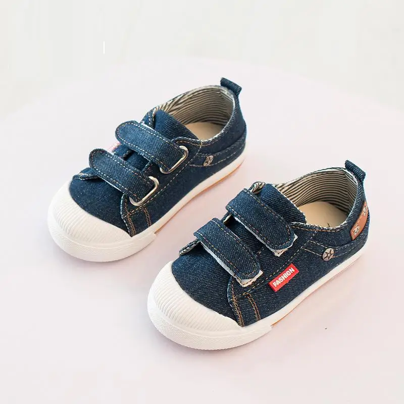 Удобные детские кроссовки для мальчиков и девочек модные парусиновые сезон