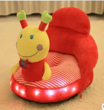 Red Beetle Style BBSONG детское светящееся пение диван мультфильм животное дети плюшевое поддерживающее кресло Младенческая небьющаяся спина обучение сидение сиденье - Цвет: Red Beetle Style