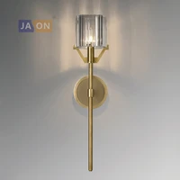 e14 led retro american copper crystal classic led lamp led light wall lamp wall light wall sconce for store foyer bedroom