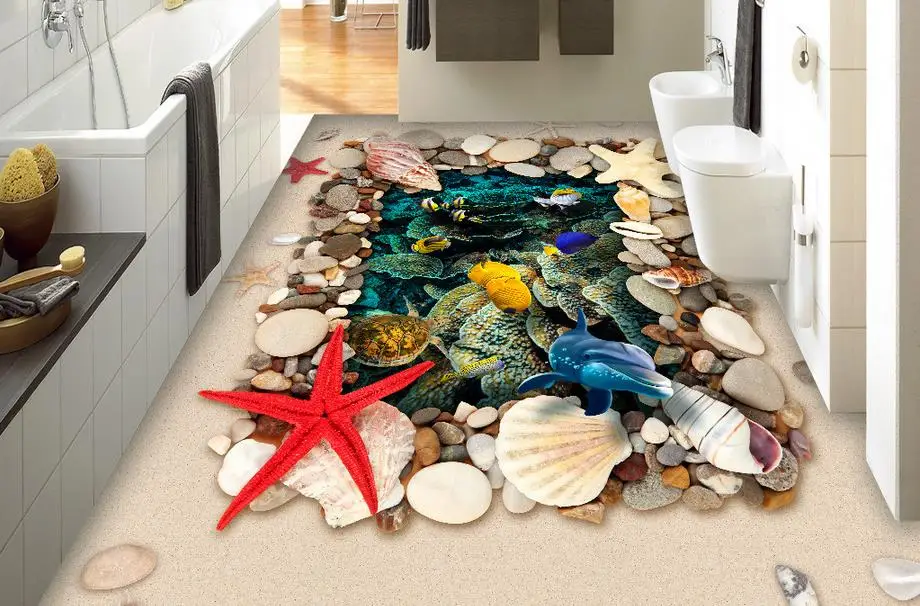 3d фотообои Пол морской мир творческие обои для детской комнаты настенное