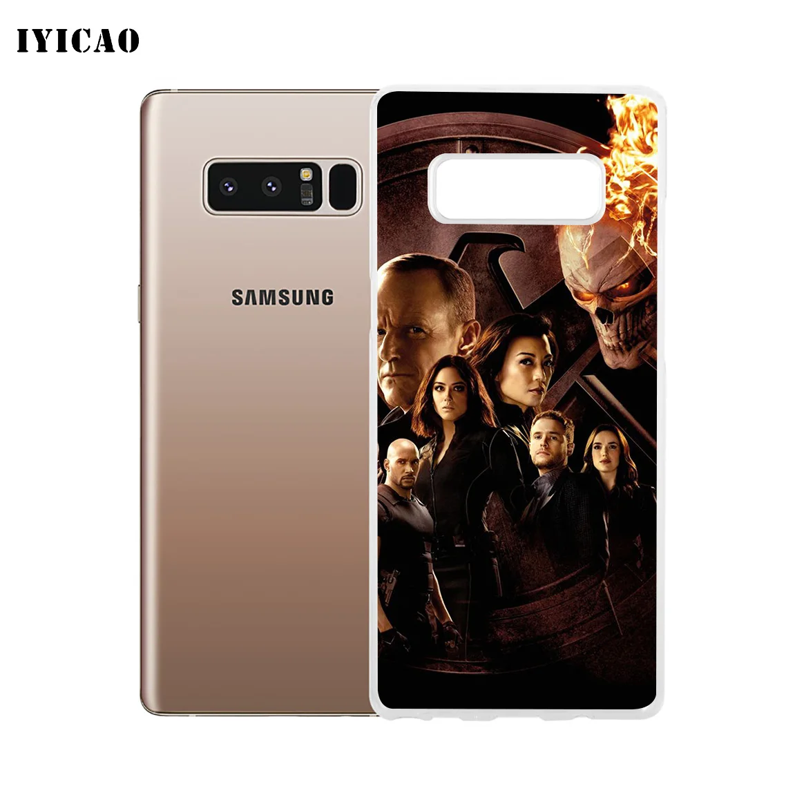 IYICAO Защитный Мягкий силиконовый чехол с Марвел для Samsung A5 A6 Plus A7 A8 A9 J3 J5 J7 Note 8 9 из