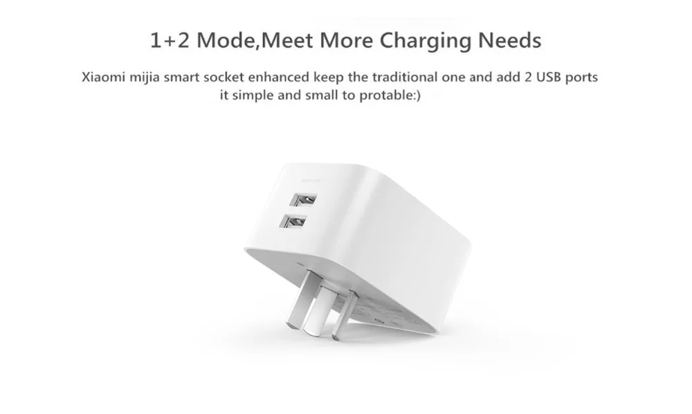 Mijia Xiaomi умная розетка штекер 2USB порт WiFi контроль мощности таймер переключатель с AU/US/EU/UK адаптер
