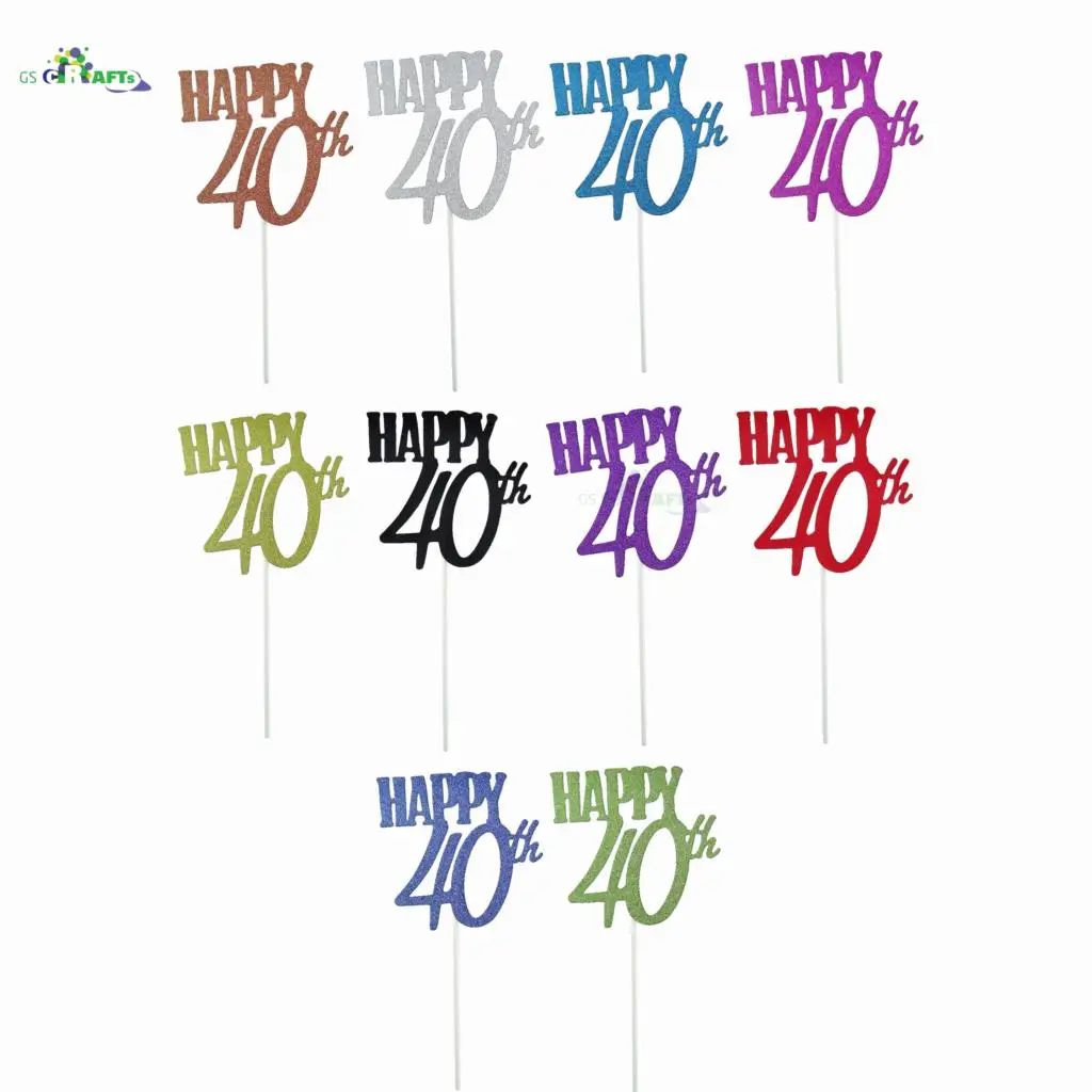 Украшение для торта 30/40/50/60-летия с блестками | Дом и сад