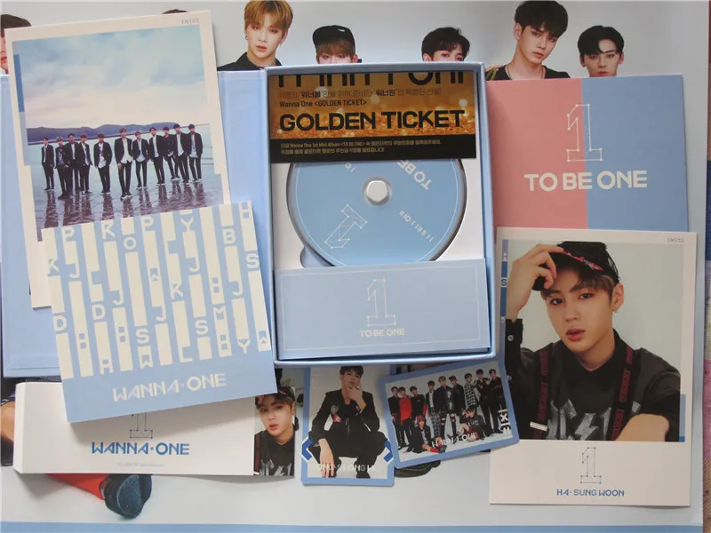 Подписанный WANNA ONE autographed первый альбом CD + подписанный плакат Kpop новая Корейская