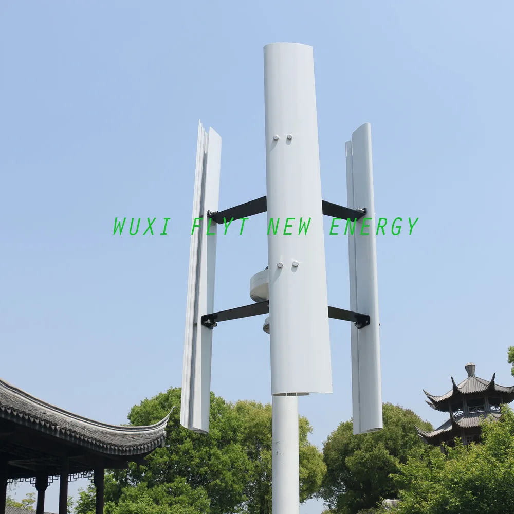 

New Vertical Wind Turbine Generator 600w 12v 24v 48v 3 Phase With 3 blades Designed for Home or Streetlight Projects