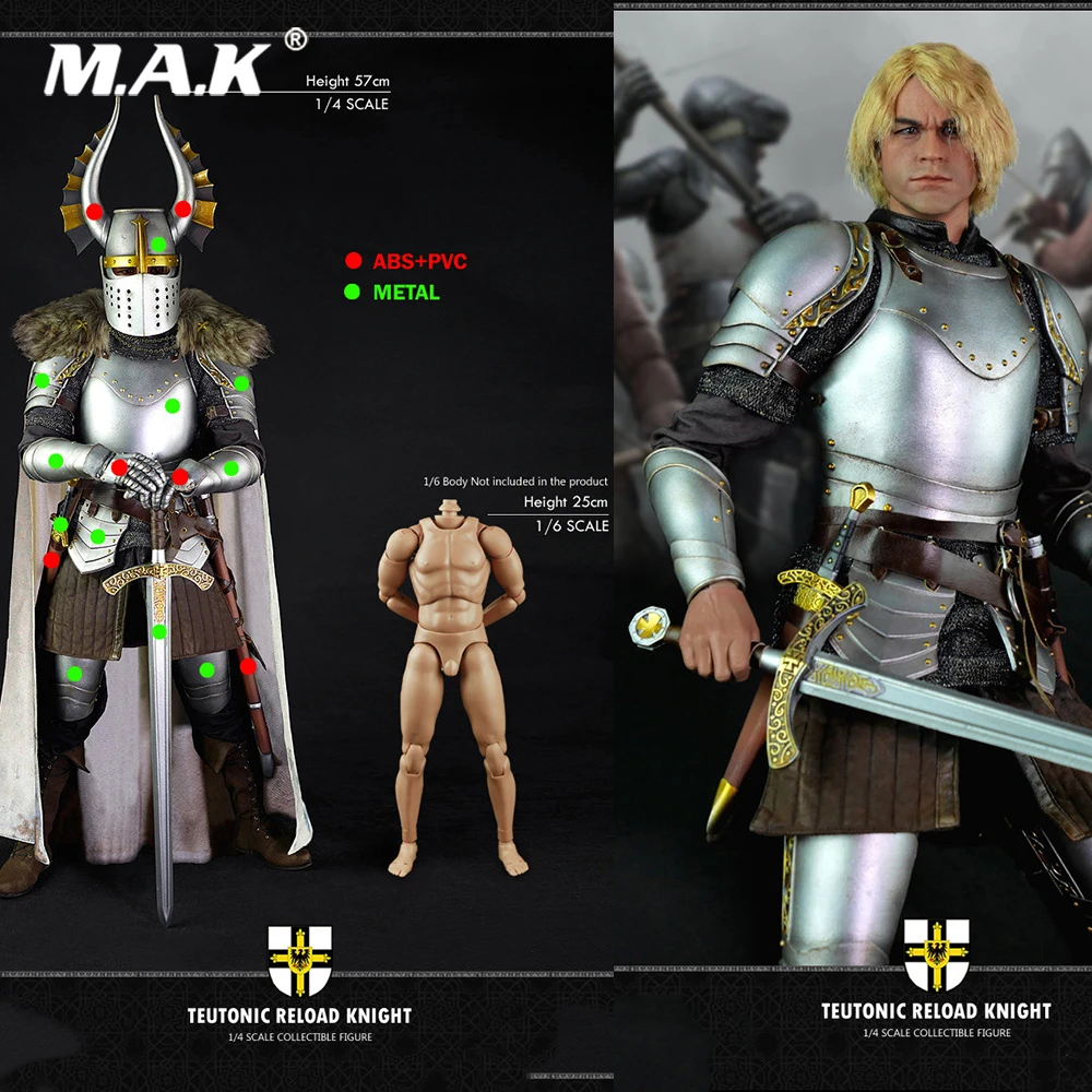 Коллекционная Фигурка рыцаря TEUTONIC RELOAD KNIGHT в масштабе 1/4 полный набор модель для