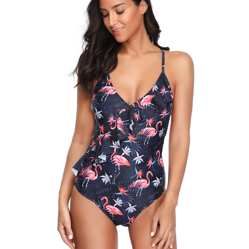 Сексуальный цельный купальник женский купальный костюм 2019 с рюшами для дома