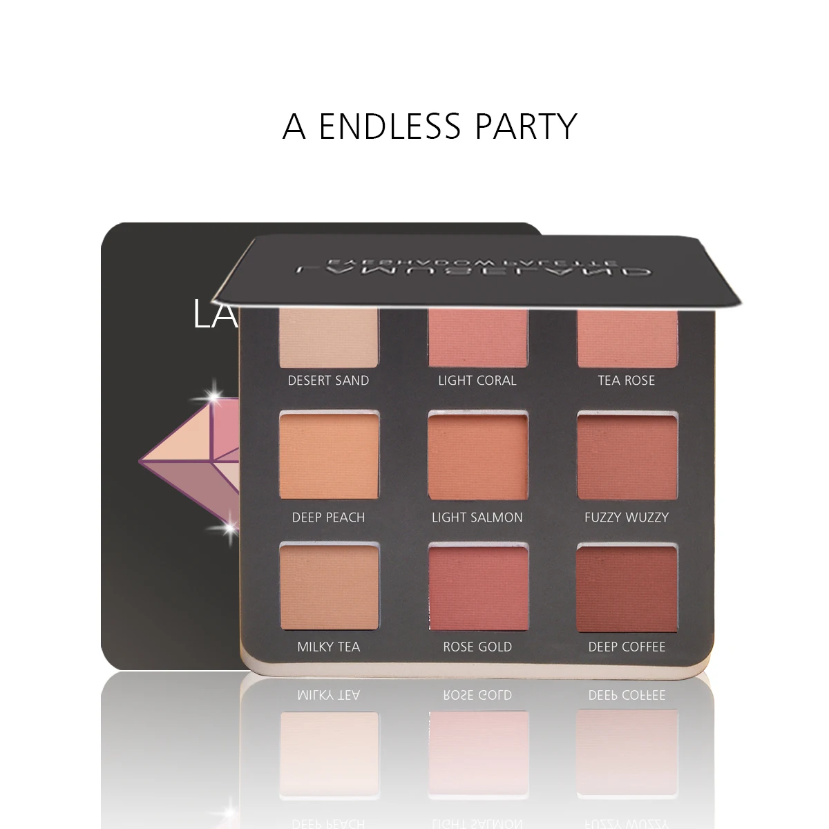A ENDLESS PARTY LAMUSELAND 3 стиля 9 цветов блеск алмазный тени для век палитра матовые тени для век# LA33 - Цвет: A ENDLESS PARTY