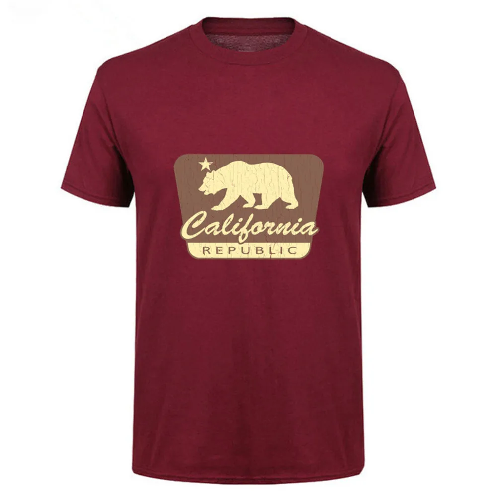 Медведь California Republic флаг забавная футболка для Для мужчин лучшие предложения