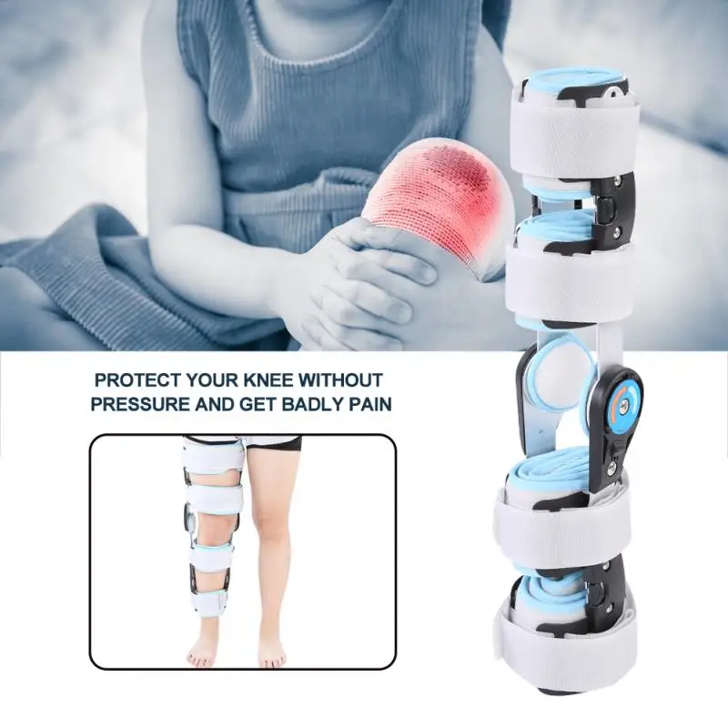 

Hinged ROM Knee Brace Support Adjustable Surgical Fixation Stabilization Fracture Support Knee Leg Brace Sports Pain Relief Pads