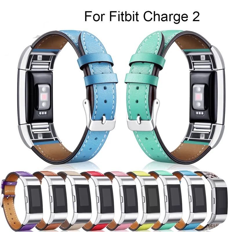 Замена Fitbit Charge 2 полосы кожаный ремешок сменный Смарт фитнес-часы с нержавеющей рамкой для зарядки 2