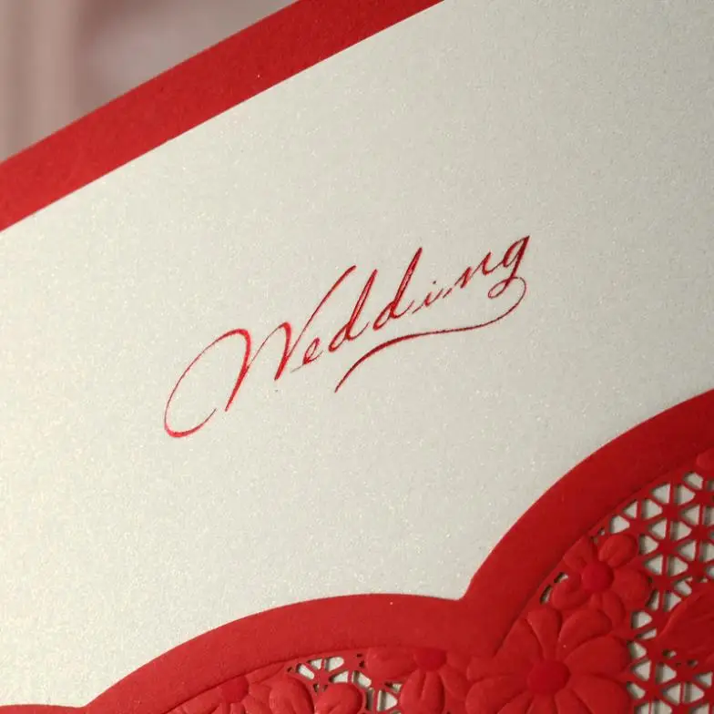 Персонализированные Элегантный Цветочный дизайн Лазерная Резка Свадебные