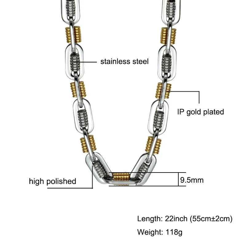 Хип хоп из золота двух цветов Цвет Титан нержавеющей стали плоская ручная работа